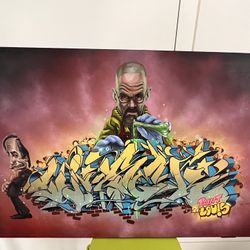 Better Call Saul Original Graffiti Art Stretch Canvas