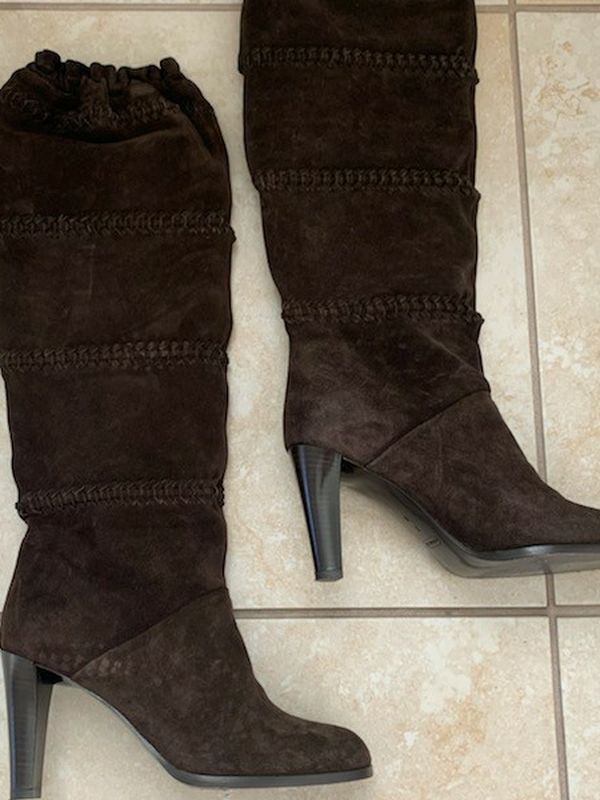 Coach Chestnut Suede Boots