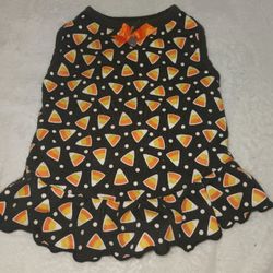 Simply Wag Candy Corn Size Small Dog Dress