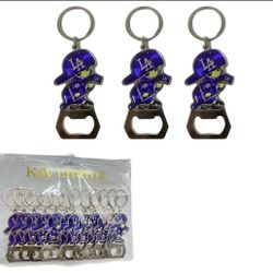 Set Of 12 X 2025 LA  Dodgers World Series Champion Key Ring Bottle Opener
