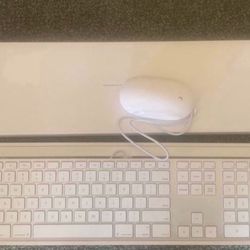 Apple Wired Keyboard And Mouse (new)