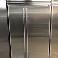 Sub Zero 48” Stainless Steel Built In Side By Side Refrigerator 