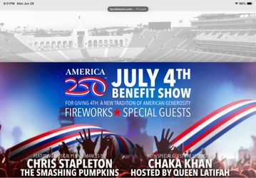 Chris Stapleton July 4th single ticket