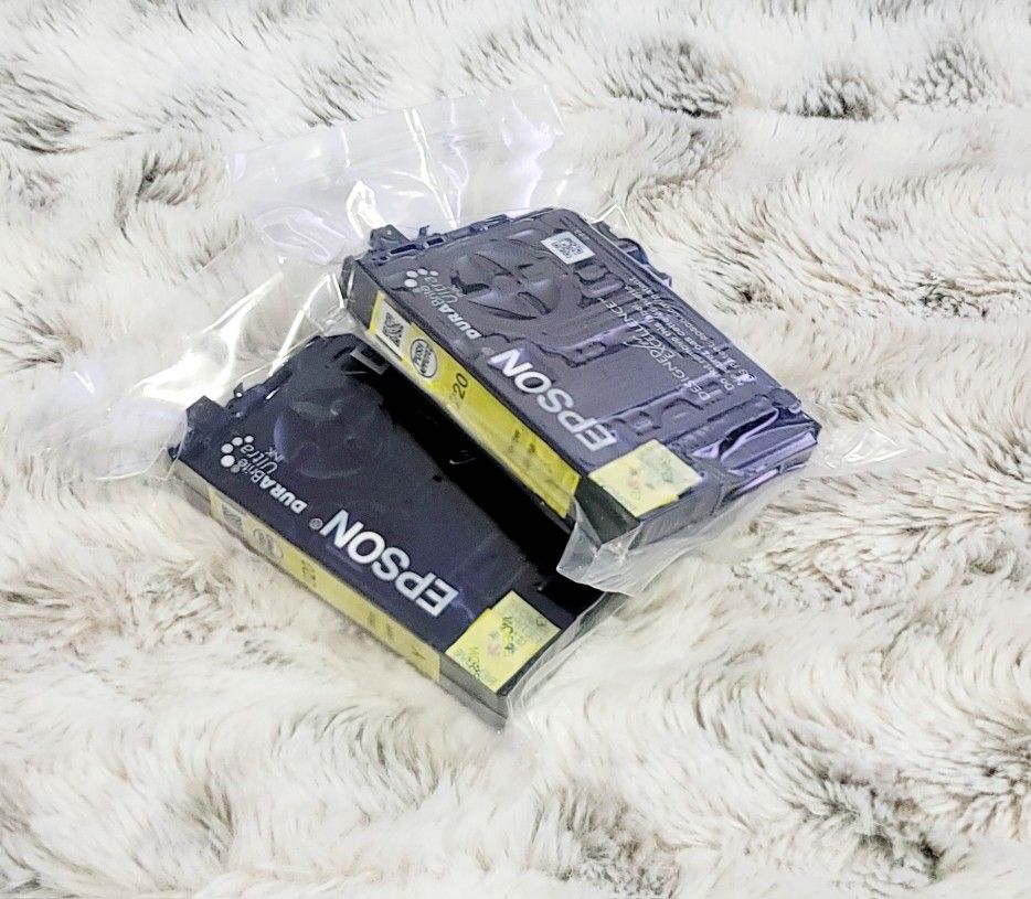 NEW Two Epson 220 DuraBrite Yellow Ink Cartridges 