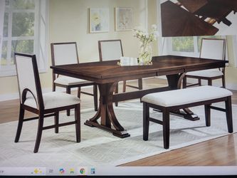 Nuevo Juego De Comedor 6🪑Sillas Pagó Inicial Es De $54 No Se Necesita Crédito 💳
