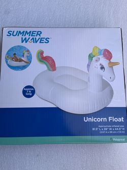 Summer Waves Rainbow Unicorn POOL FLOAT 7Ft