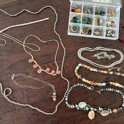 Jewelry earrings pendants, bracelets, ring