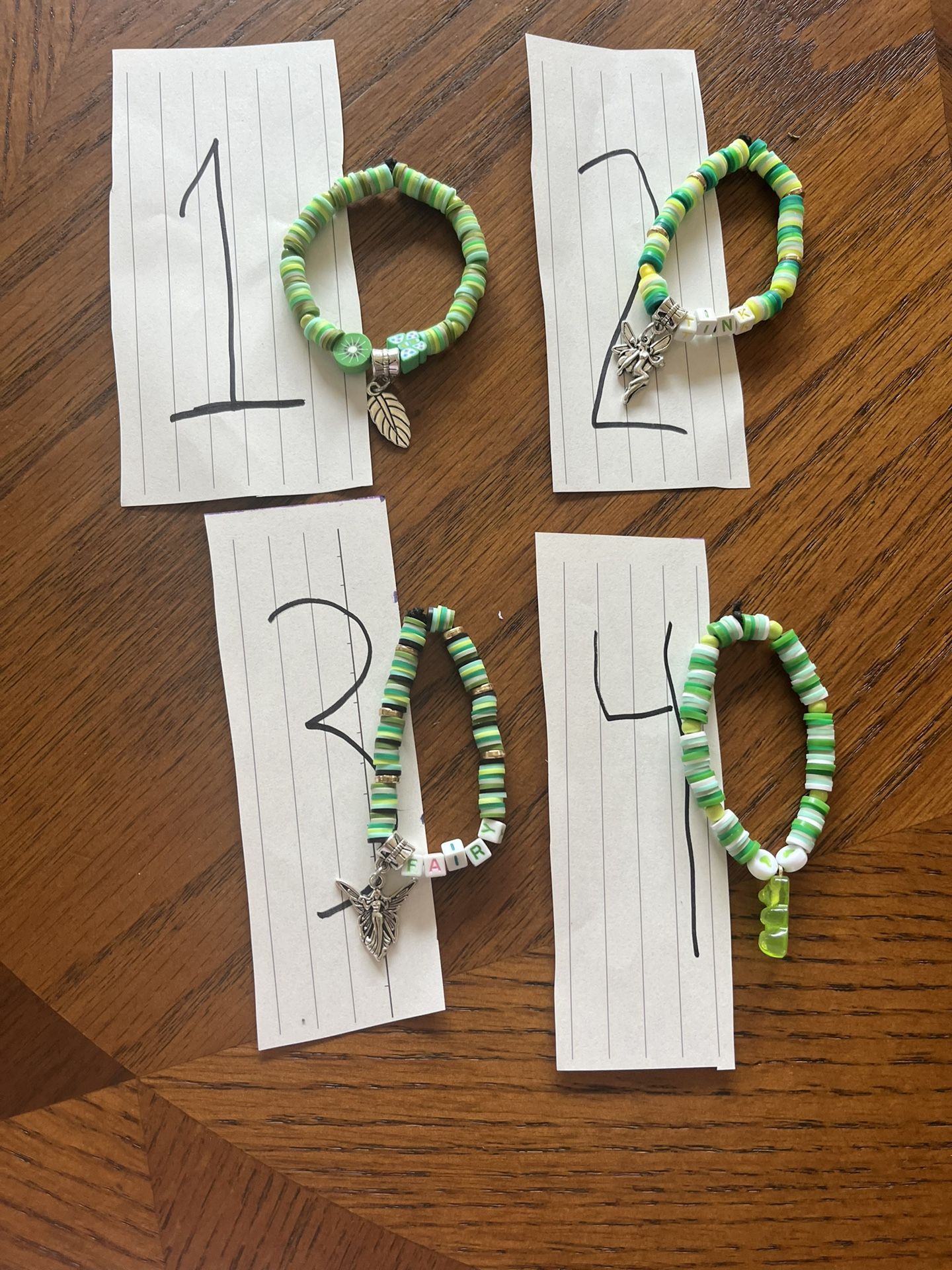 Green Colored Singular Bracelets