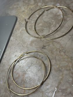 Big Earrings Of 14k Gold 