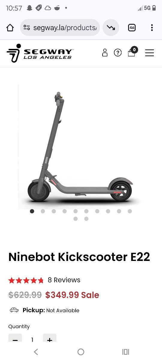 Enhanced And Modified SEGWAY Ninebot Electric Kickscooter E22