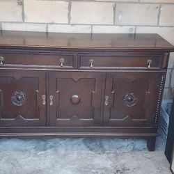 Antique / Vintage Wood Dinning Cabinet Drawer