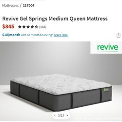 Revive Gel Springs Medium Queen Mattress