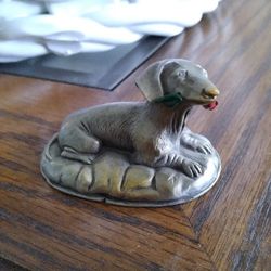 Hallmark "Little Gallery" 1981 Vintage Pewter Dachshund
