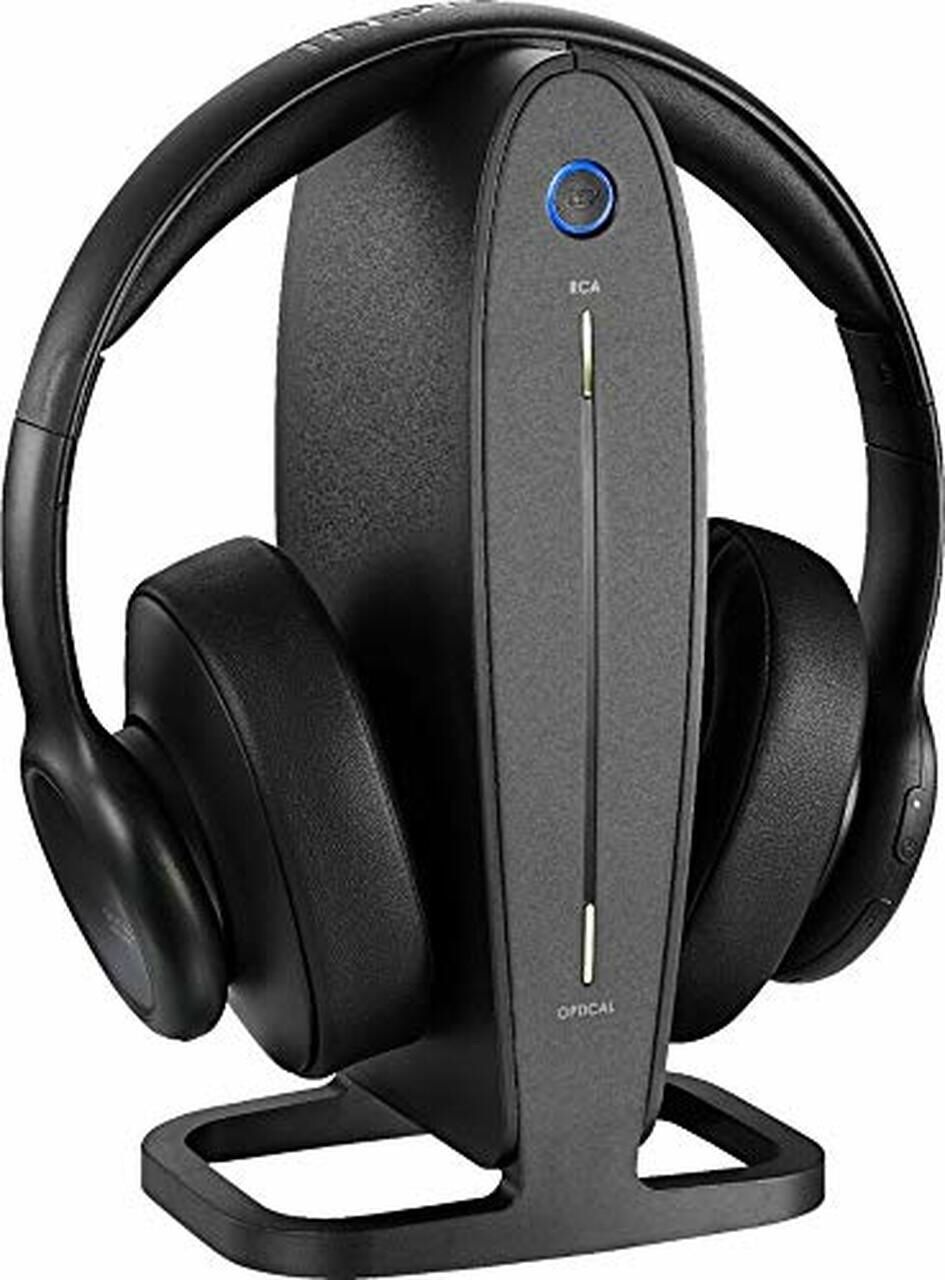 Insignia - NS-HAWHP2 RF Wireless Over-The-Ear Headphones Black LN