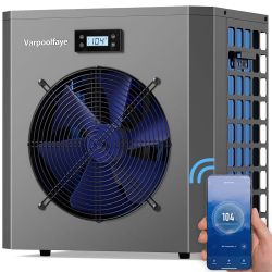 16000 BTU Swimming Pool Heat Pump Electric Pool Heater For Above Ground Pool WiFi Control 5000 Gallon Pool Heater 120V 60Hz