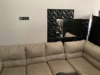 Sectional cream colored couch