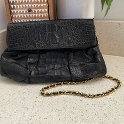 Besso Handbag Black Crocodile Skin 