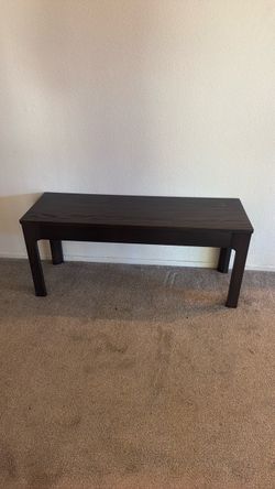 Dark Brown Wooden Bench