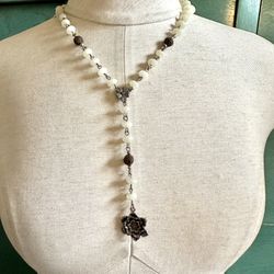 Lucky Brand Lariat Flower Necklace