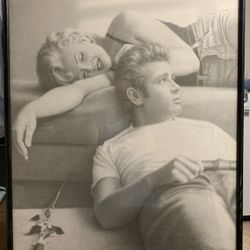 Marylin Monroe And James Dean Print 