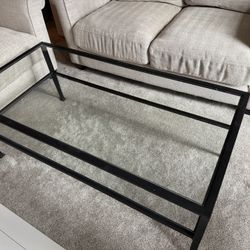 Pottery barn “Tanner” Metal & glass Coffee Table 