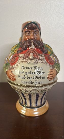 Hand Painted Gerz German Ceramic Beer Picture