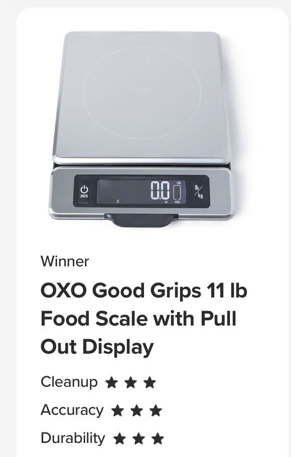 OXO Stainless Steel 11lb Food Scale NIB