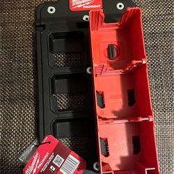Milwaukee Packout wall mount and battery holder 