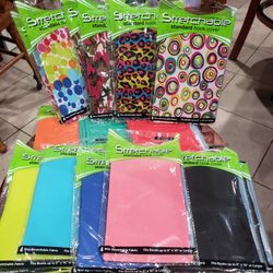 Kittrich Stretchable Book Covers, Assorted Prints, and solid colors Standard, 24/PK