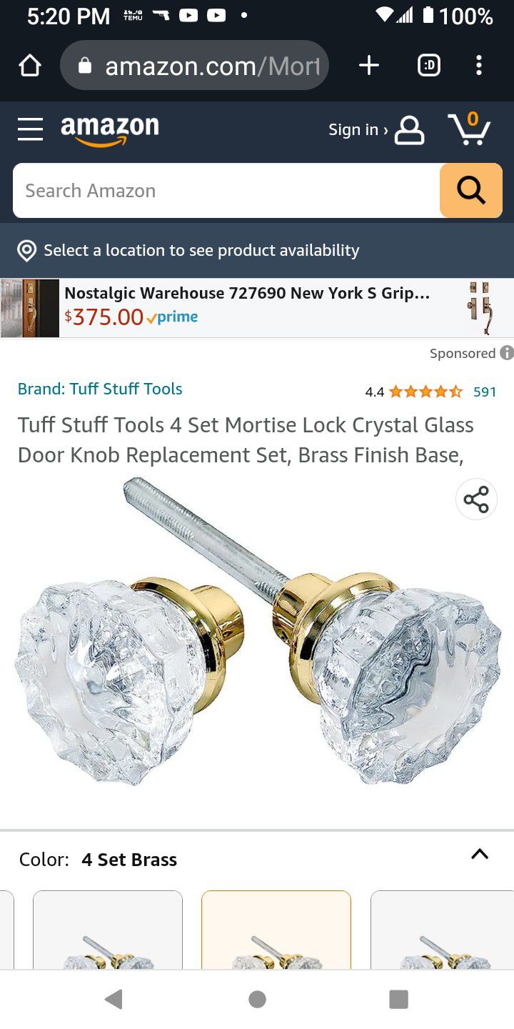 Crystal Door Knob Sets