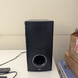 LG Soundbar and Wireless Subwoofer
