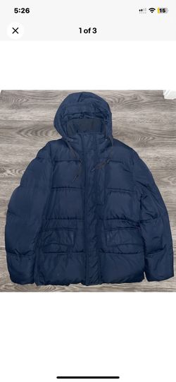 Marc New York Navy Puffer Jacket with Hood – Size L