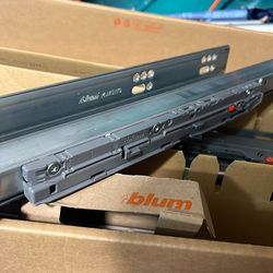 Blum Soft-Close Drawer Slides – 18” (457mm) – Pair – NEW