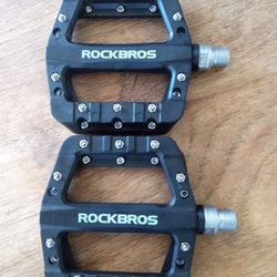 ROCKBROS BIKE PEDALS 9/16" SEAL BEARING NON-SLIP MOUNTAIN BIKE PEDALS ALUMINIUM 