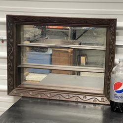 Mid century Mirrored Shadowbox Shelf