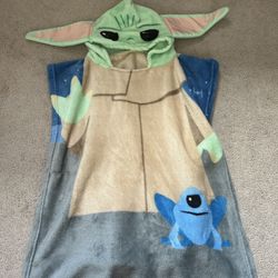 Baby Yoda Hoodie Blanket Poncho 
