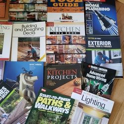 Lots of books about building Deks, home plumbing,Hardware , exterior siding, Trim, Finishes and more( each $3)