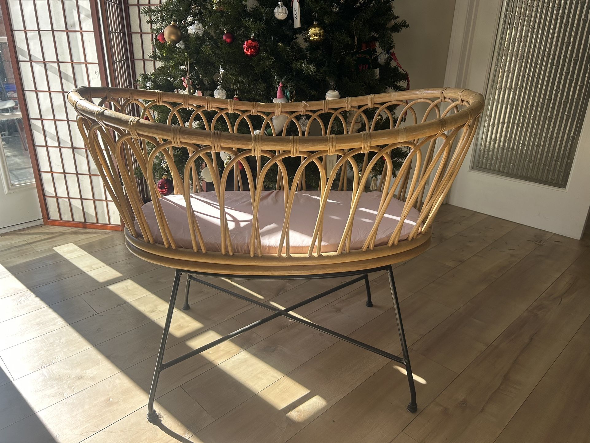 Crate & Barrel Rattan Bassinet