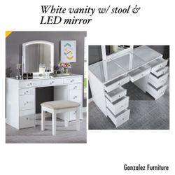White vanity