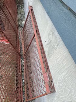 Set of 3 Vintage steel fence (2) and gate