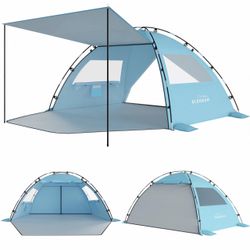 Beach Tent Sun Shelter With Canopy