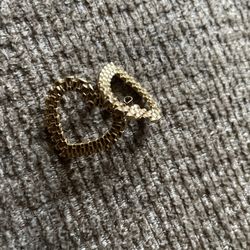 Golden Heart Ear Rings
