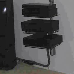 3 Shelf Audio Video Glass Modern Wall Rack