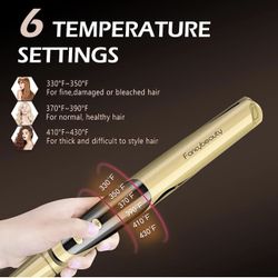 FANCYBEAUTY Curling Iron, Hair Straightener and Curler 2 in 1