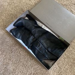 Women Leather Boots, Size 8, Color Black