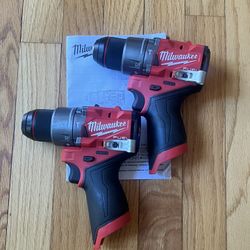 Milwaukee M12 Fuel Brushless 1/2” Hammer drill/driver (Tool Only) -$60 Each