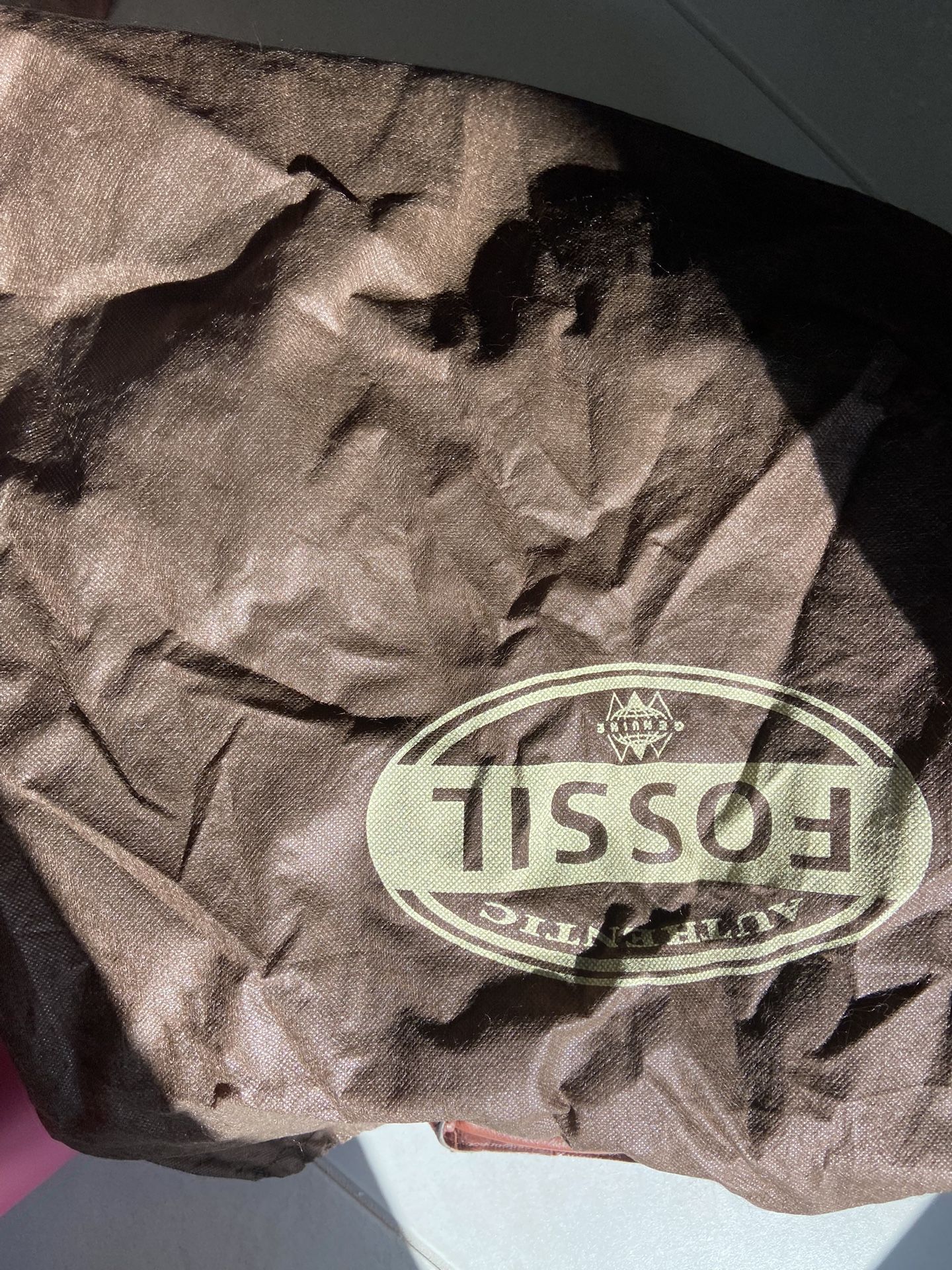 Fossil Leather Tote Bag 