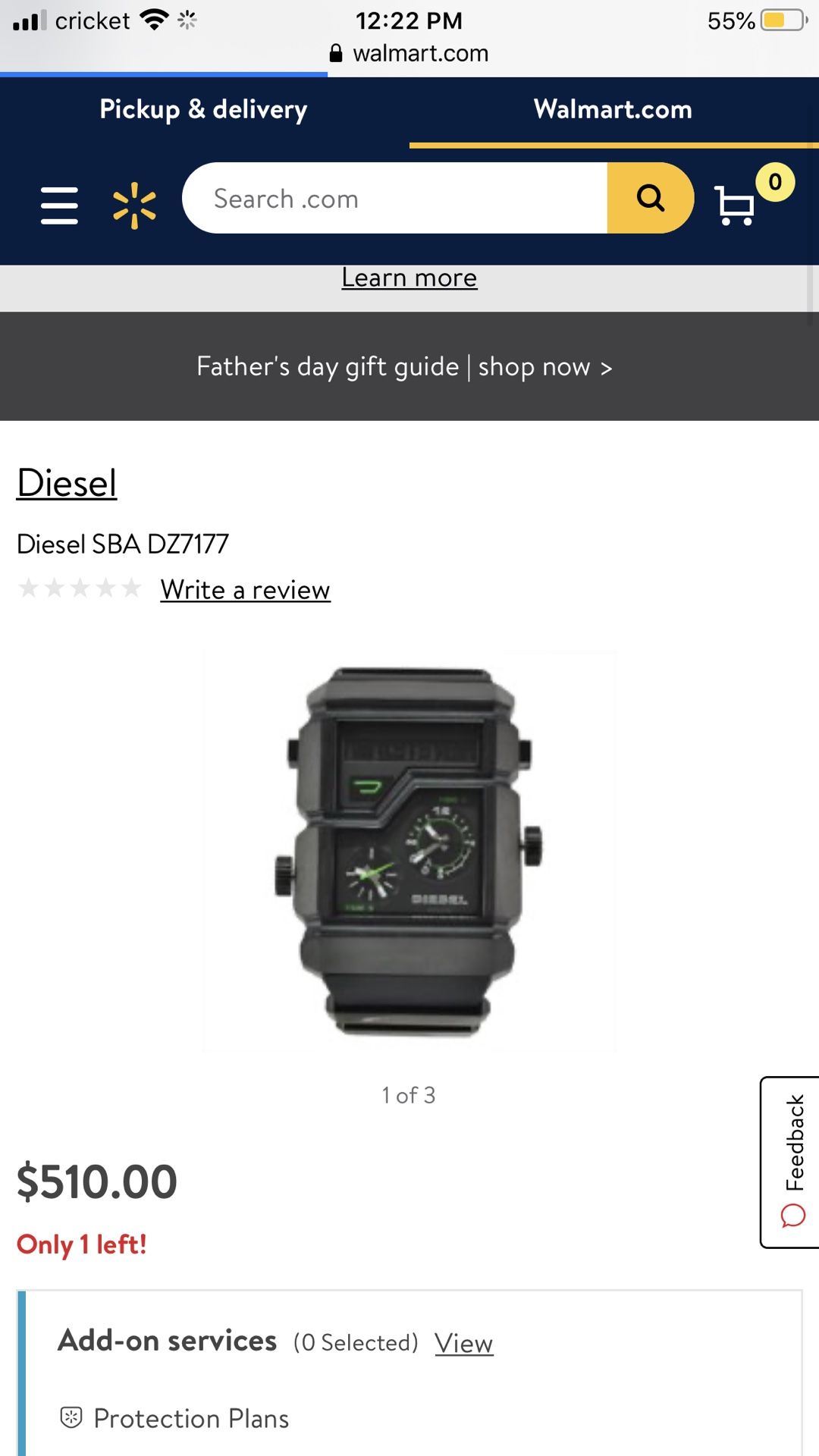 Diesel DZ-7177 men's watch retails $510 new + tax for Sale in