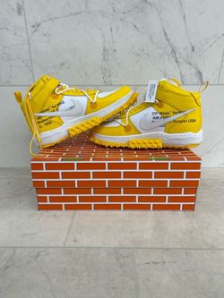 Nike Air Force 1 Mid SP OFF-WHITE Varsity Maize Men's Size 11 - DR0500-101 (PO1019332)