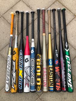 Softball Bats $50 Each Have More Softball And Baseball Equipment Available